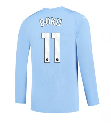 Manchester City Jeremy Doku #11 Kotipaita 2023-24 Pitkät Hihat